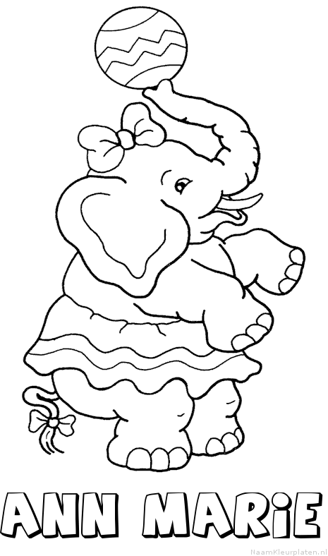 Ann marie olifant kleurplaat